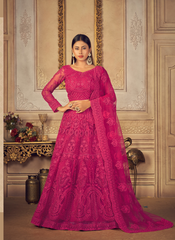 Nakshatra Magnificent Magenta Wedding Lehenga