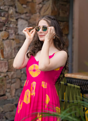 Nakshatra Pink Readymade Long Gown