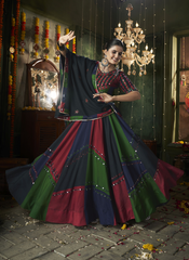 Nakshatra  Black Multicolored Navratri Lehenga Choli