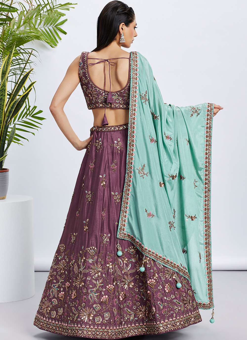 Nakshatra Rose Gold Embroidery Lehenga