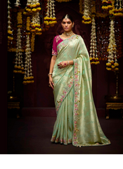 Nakshatra Green Banarasi Kanjivaram Designer Saree