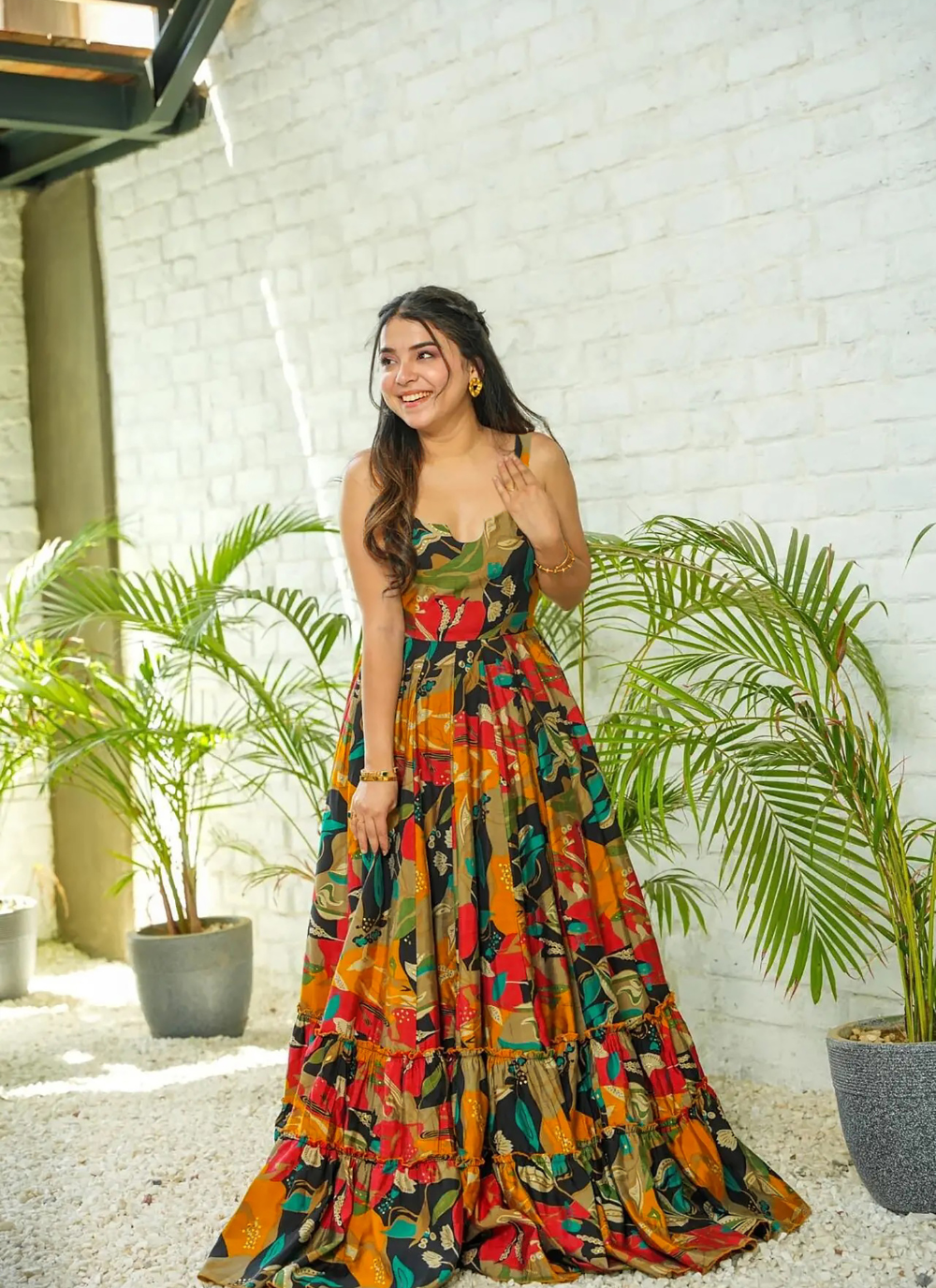 Nakshatra Multi Readymade Long Gown