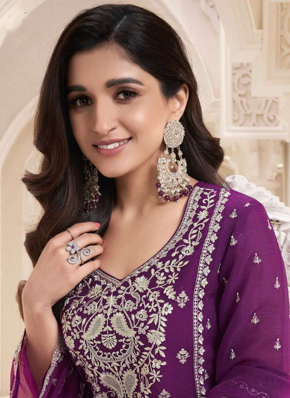 Nakshatra Purple Pakistani Salwar Kameez