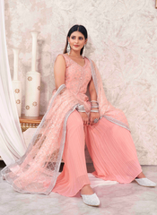 Nakshatra Peach Sharara set