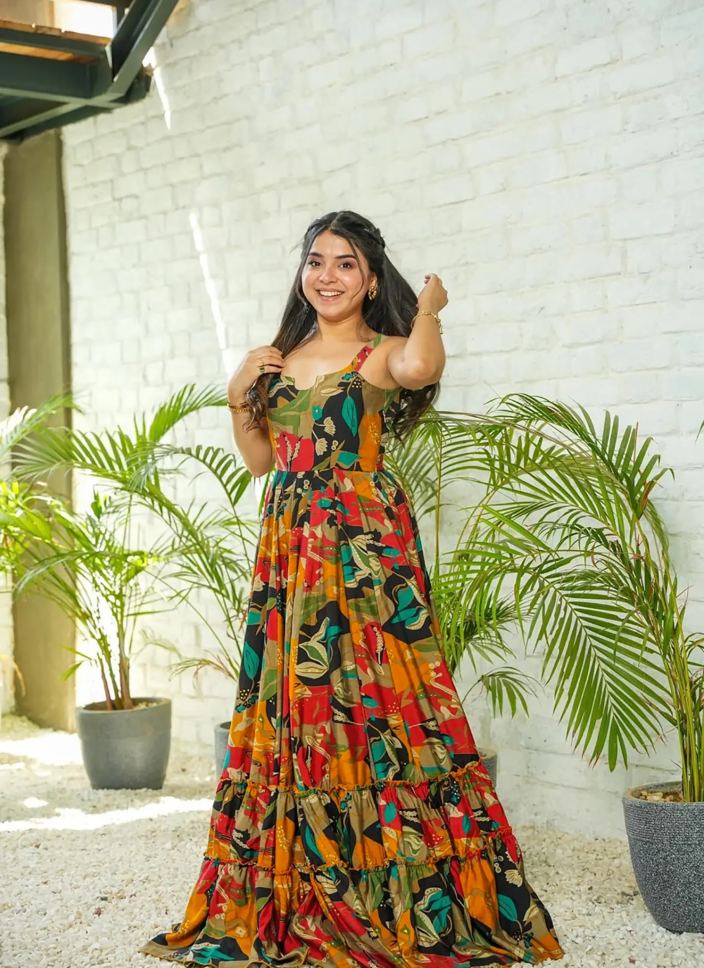 Nakshatra Multi Readymade Long Gown