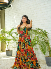 Nakshatra Multi Readymade Long Gown