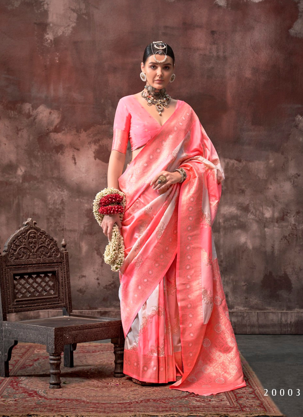 Nakshatra Rose Silk Saree