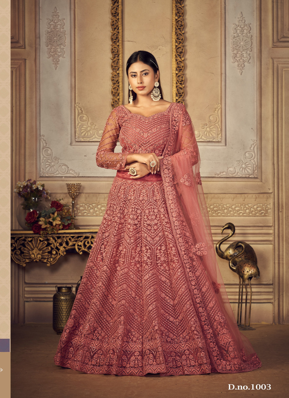 Nakshatra Ravishing Rust Wedding Lehenga