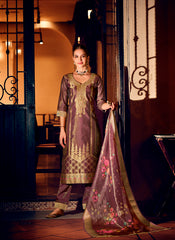 Nakshatra Purple Shimmer Silk Pant Readymade Suit
