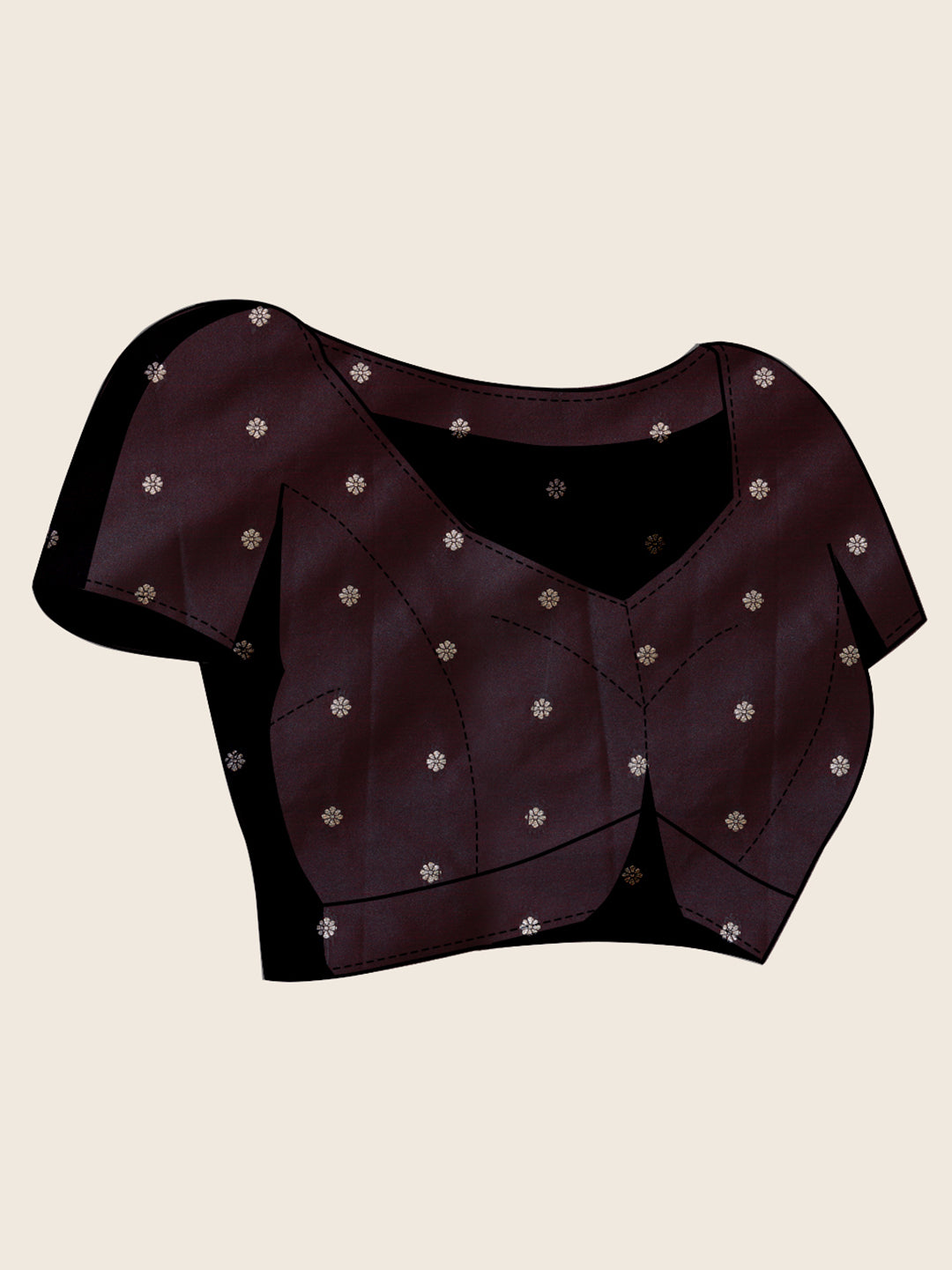 Nakshatra Brown Satin Silk Saree