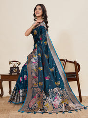 Nakshatra Rama Satin Silk Saree