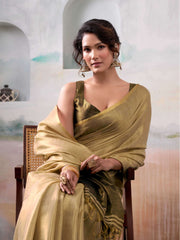 Nakshatra Golden Tissue Silk Woven Saree