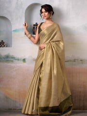 Nakshatra Golden Tissue Silk Woven Saree