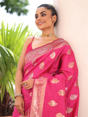 Nakshatra Pink Silk Saree Graceful Occasion Wear