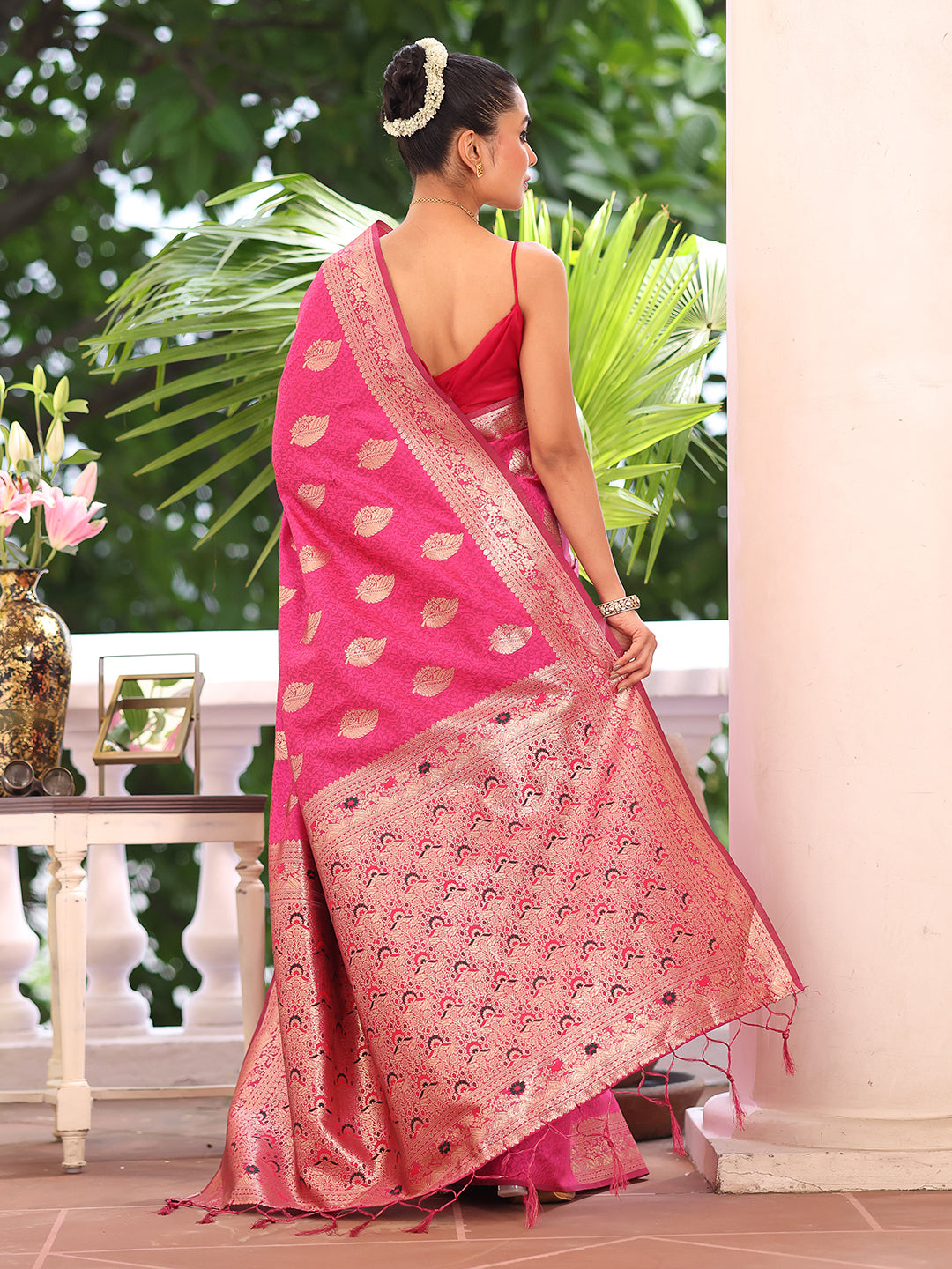 Nakshatra Pink Silk Saree Graceful Occasion Wear