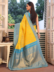 Nakshatra Yellow Silk Saree Vibrant Festive Style