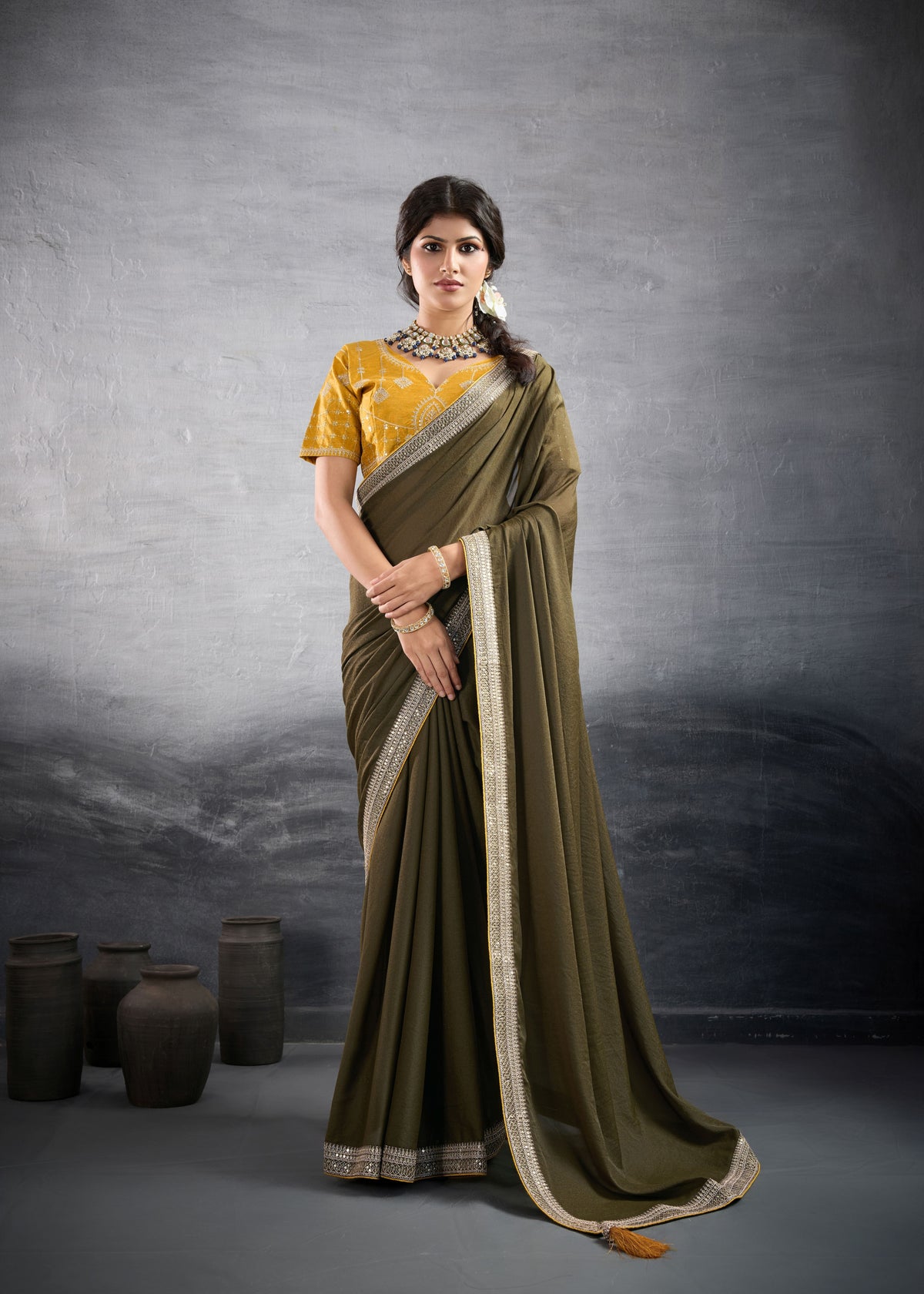 Nakshatra Mahendi Green Traditional Designer Saree