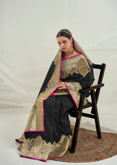 Nakshatra Bold Black Banarasi Silk saree