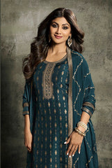 Regal Rama Jacquard Silk Semi-Stitched Suit