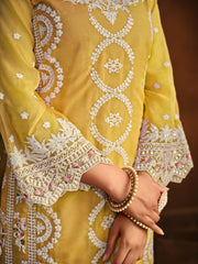 Playful Yellow Designer suit