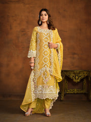 Playful Yellow Designer suit