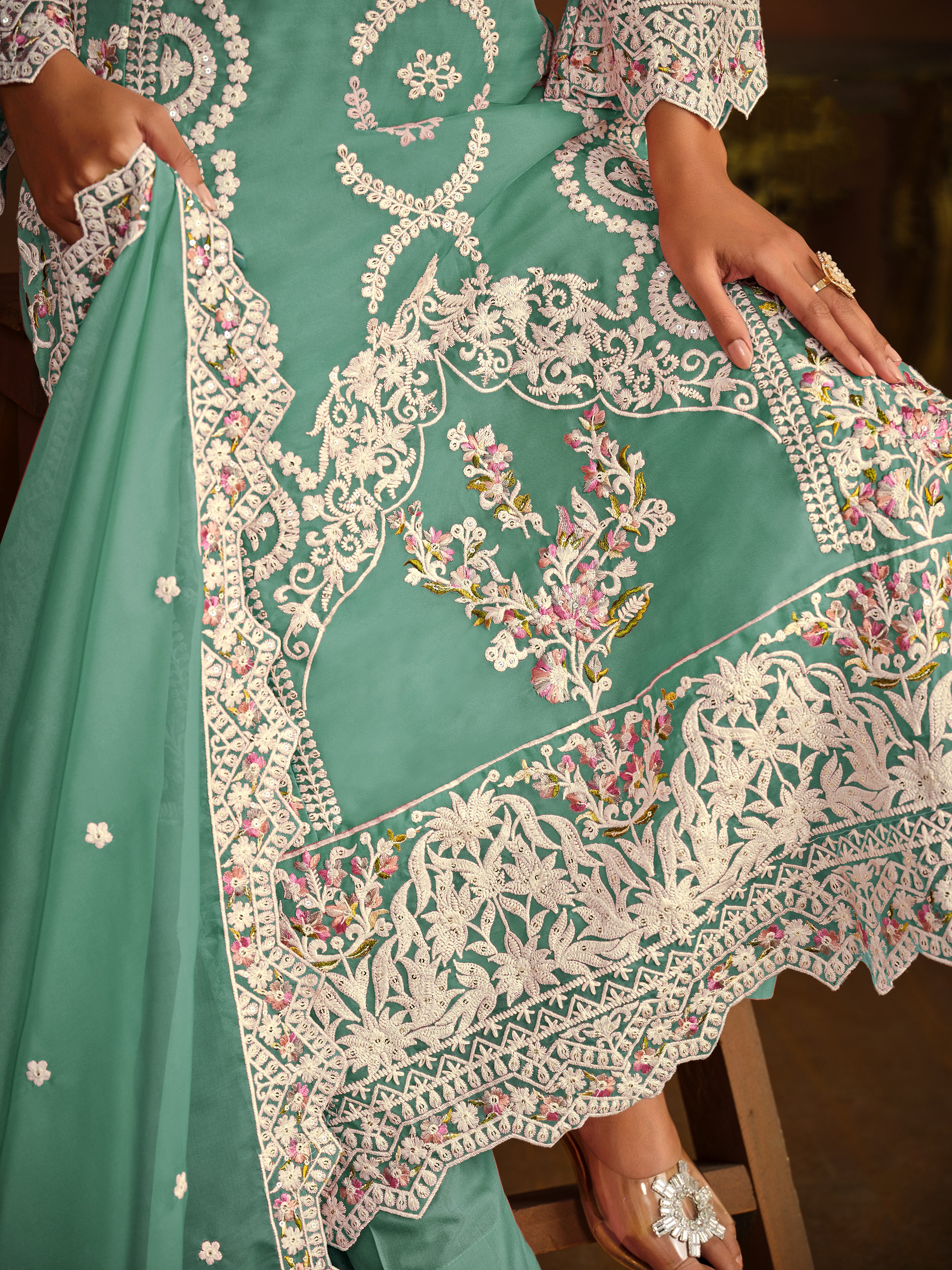 Mint Green Designer suit