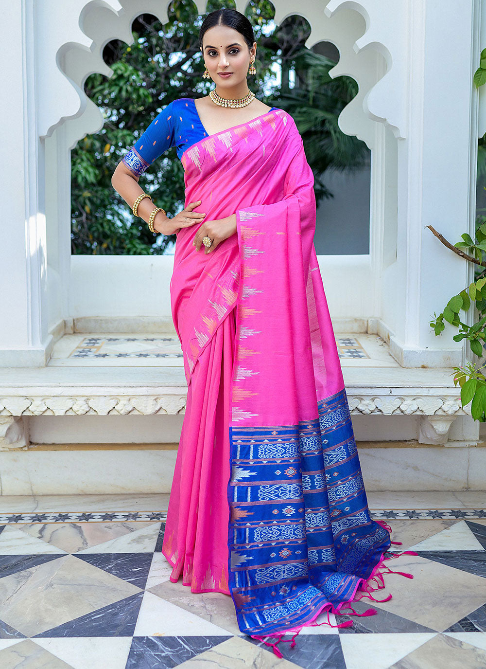 Rose Blush Tussar Elegance