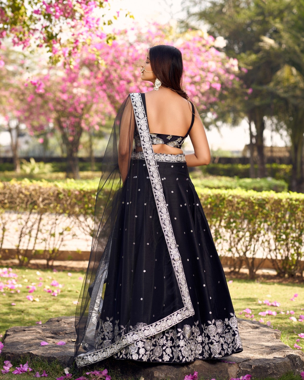 Midnight Noir Elegance Lehenga Choli