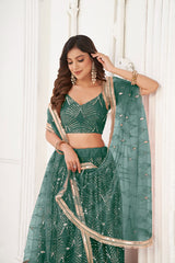 Serene Meadow Green Lehenga