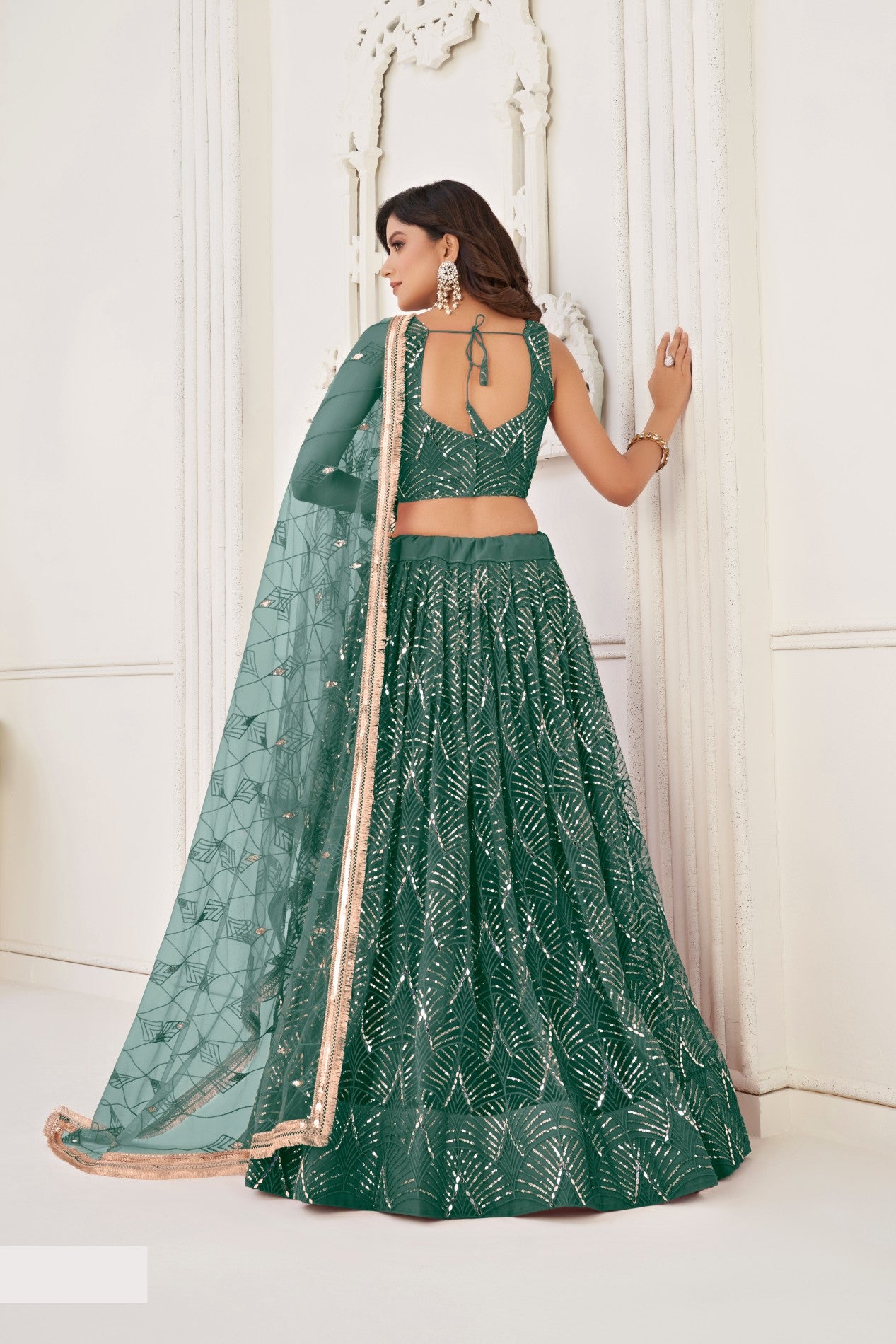 Serene Meadow Green Lehenga