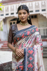 Twilight Aura Tussar Silk Saree