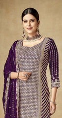 Welcoming wine Sharara suit