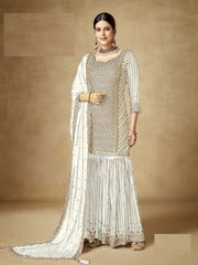 Ossum White Sharara suit