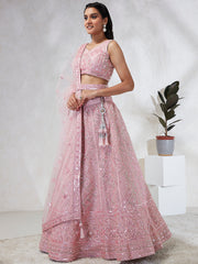 Pink Petal Princess Semi-Stitched Lehenga Set