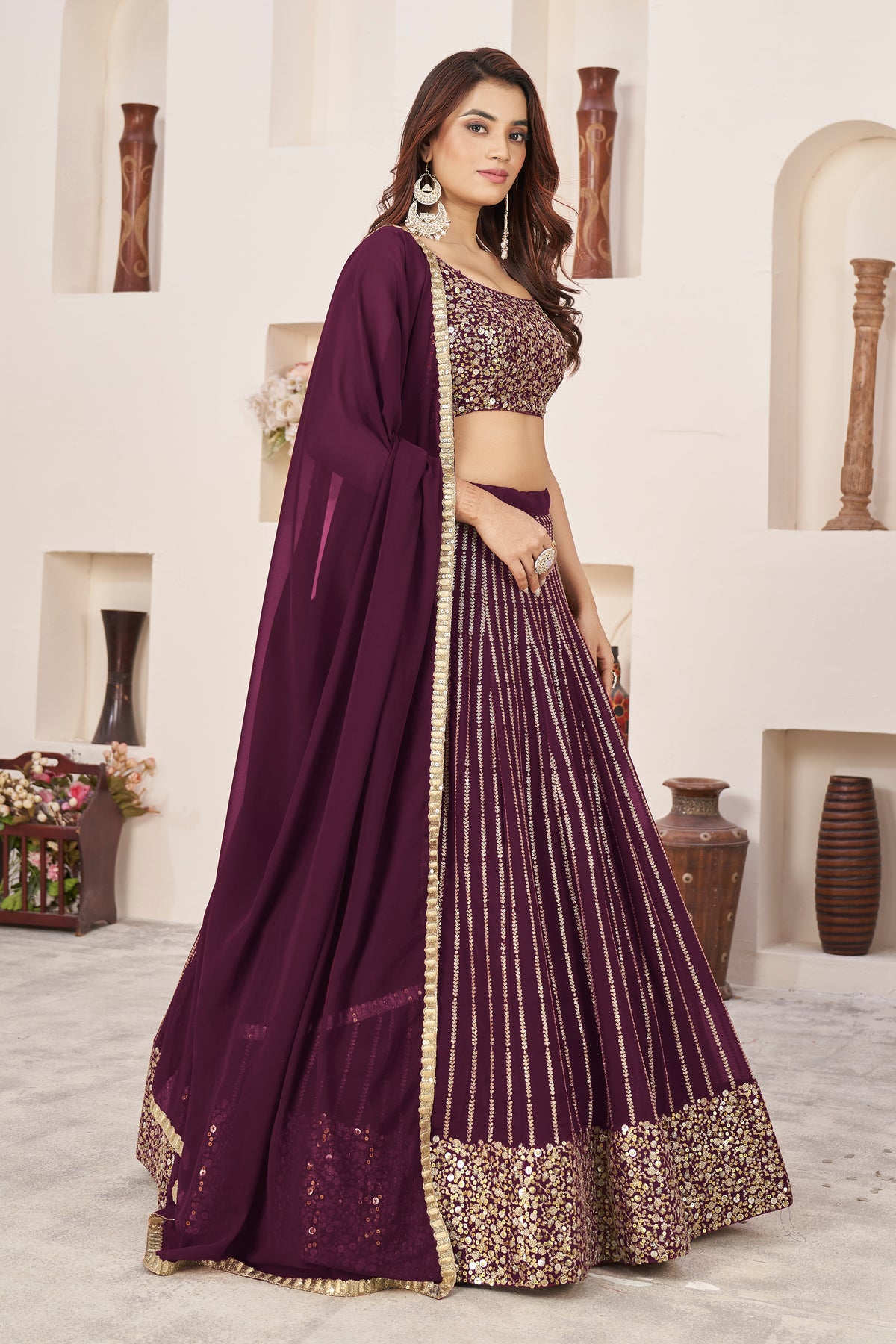 Wonderful Wine Lehenga choli