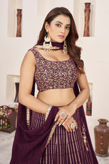 Wonderful Wine Lehenga choli