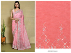 Pretty Pink Satin  saree