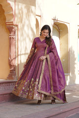 Playful Purple readymade gown