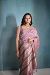Marvellous  Mauve silk saree