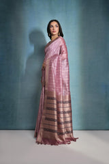 Marvellous  Mauve silk saree