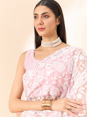 Lovely Lavender Organza Saree