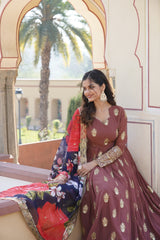 Nakshatra Brown Indian gown for women