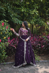 Wonderful Wine Georgette Gown