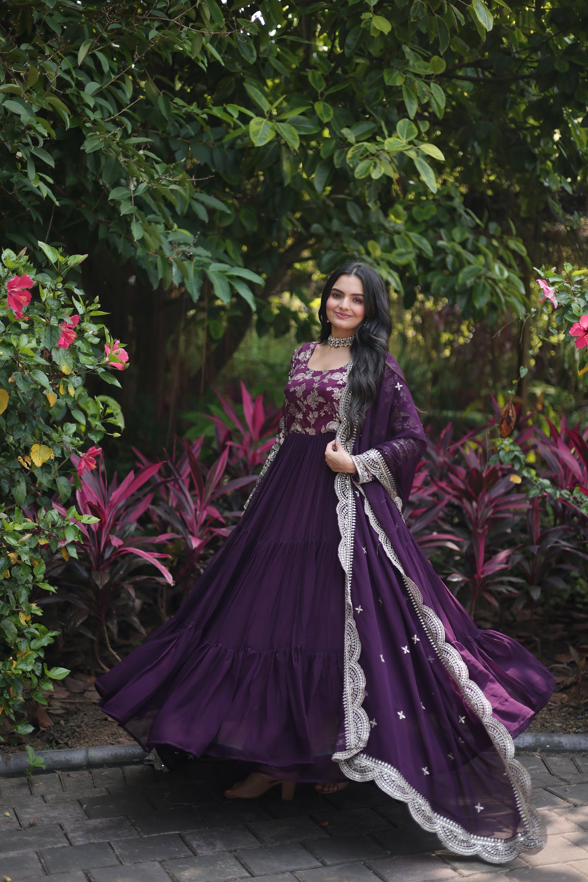 Wonderful Wine Georgette Gown