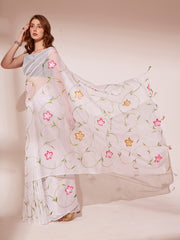 Nakshatra Off White Printed saree