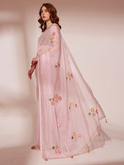 Nakshatra Baby Pink Printed saree