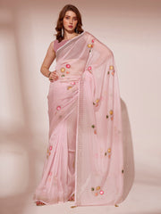 Nakshatra Baby Pink Printed saree