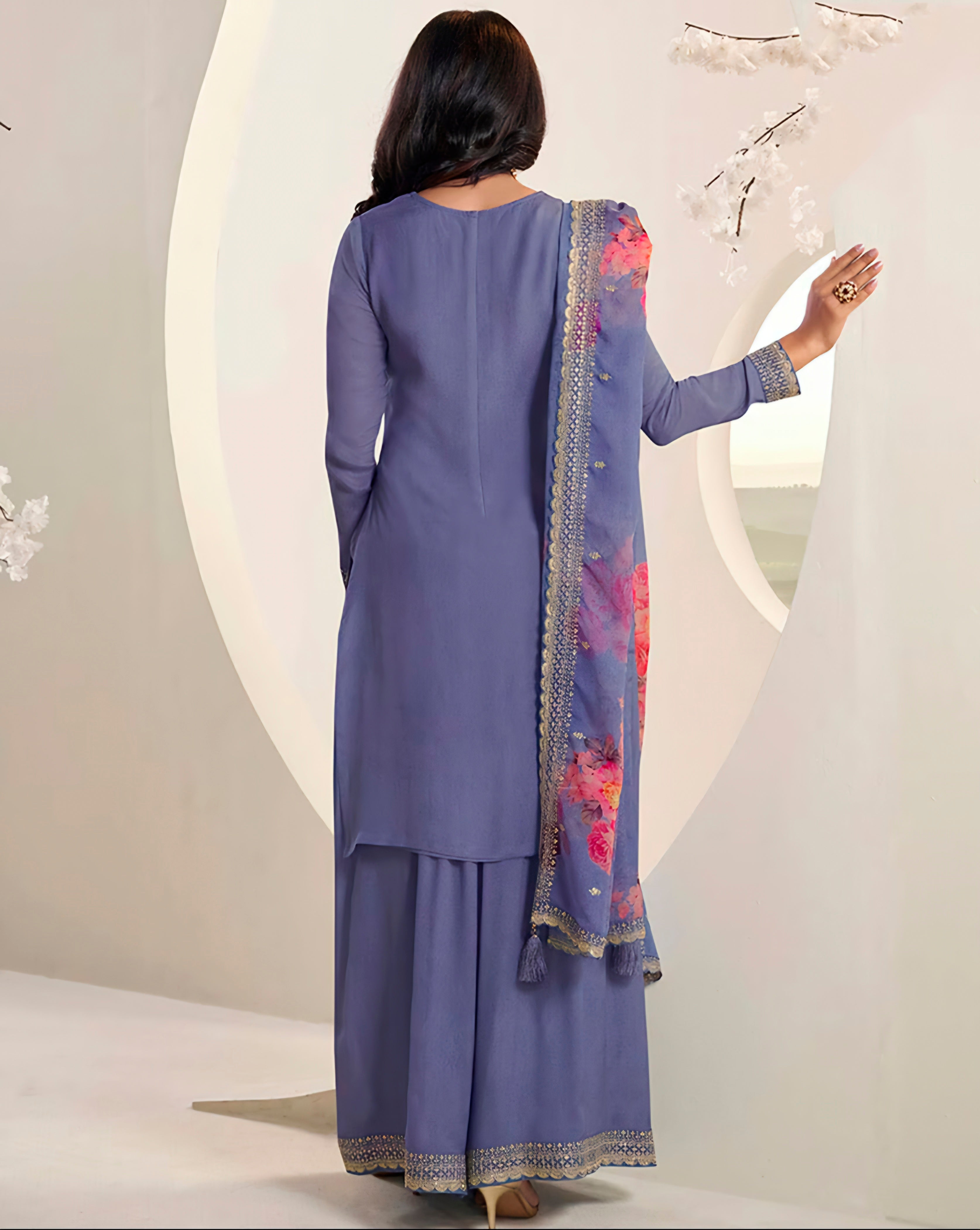 Nakshatra Pastel Purple Sharara suit