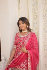 Nakshatra Readymade Pink Gharara suit