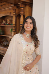 Nakshatra Readymade Cream Gharara suit